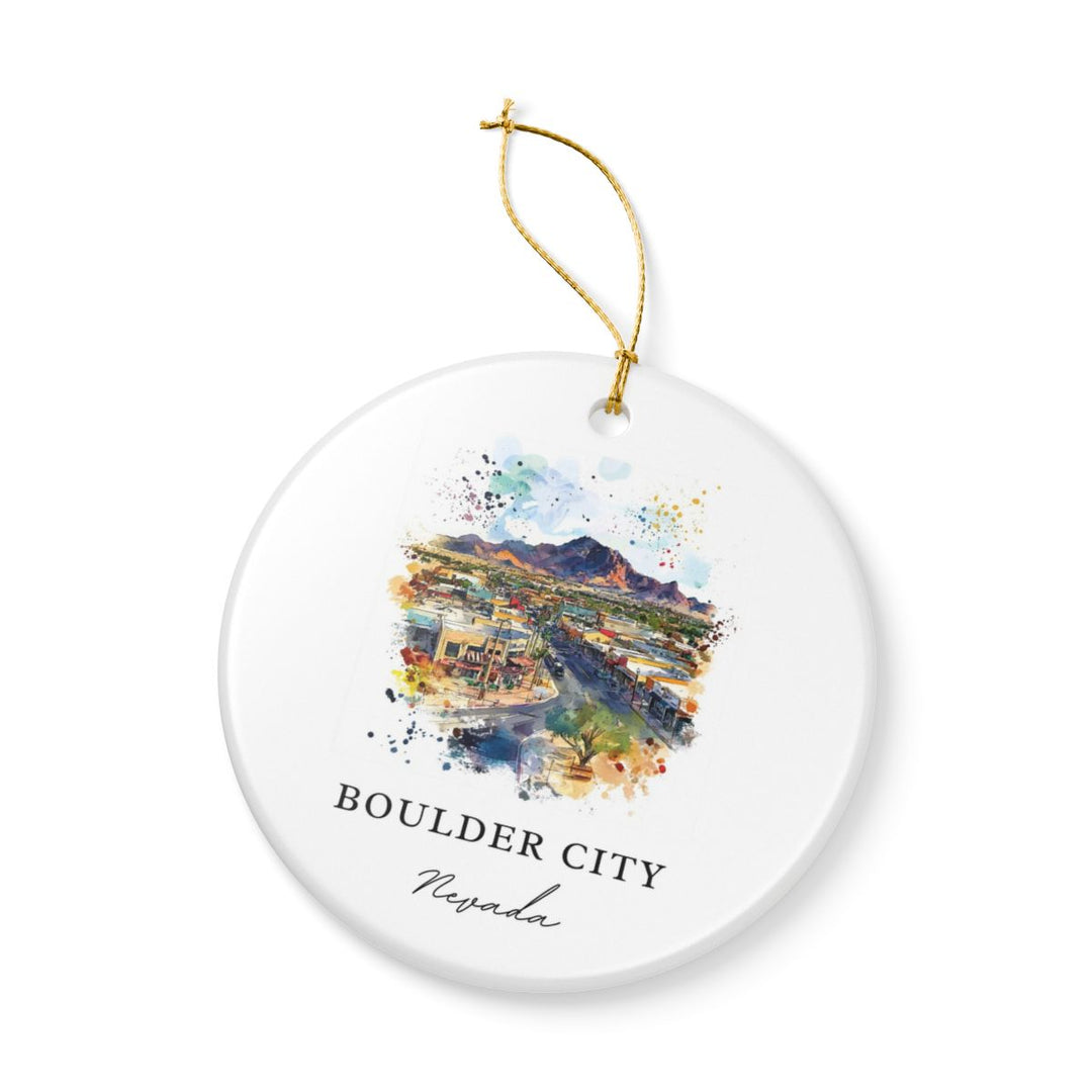 Boulder City Nevada Ornament: Unique Boulder City Souvenir, Boulder City Nevada Xmas Decor, and Authentic Boulder City Gift
