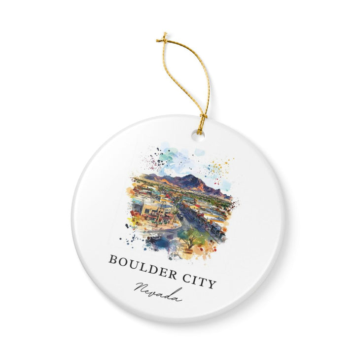 Boulder City Nevada Ornament: Unique Boulder City Souvenir, Boulder City Nevada Xmas Decor, and Authentic Boulder City Gift