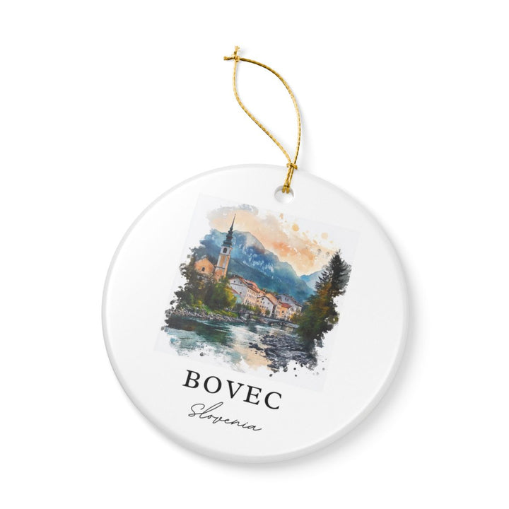 Bovec Slovenia Ornament: Unique Bovec Souvenir, Bovec Slovenia Xmas Decor, and Authentic Bovec Gift