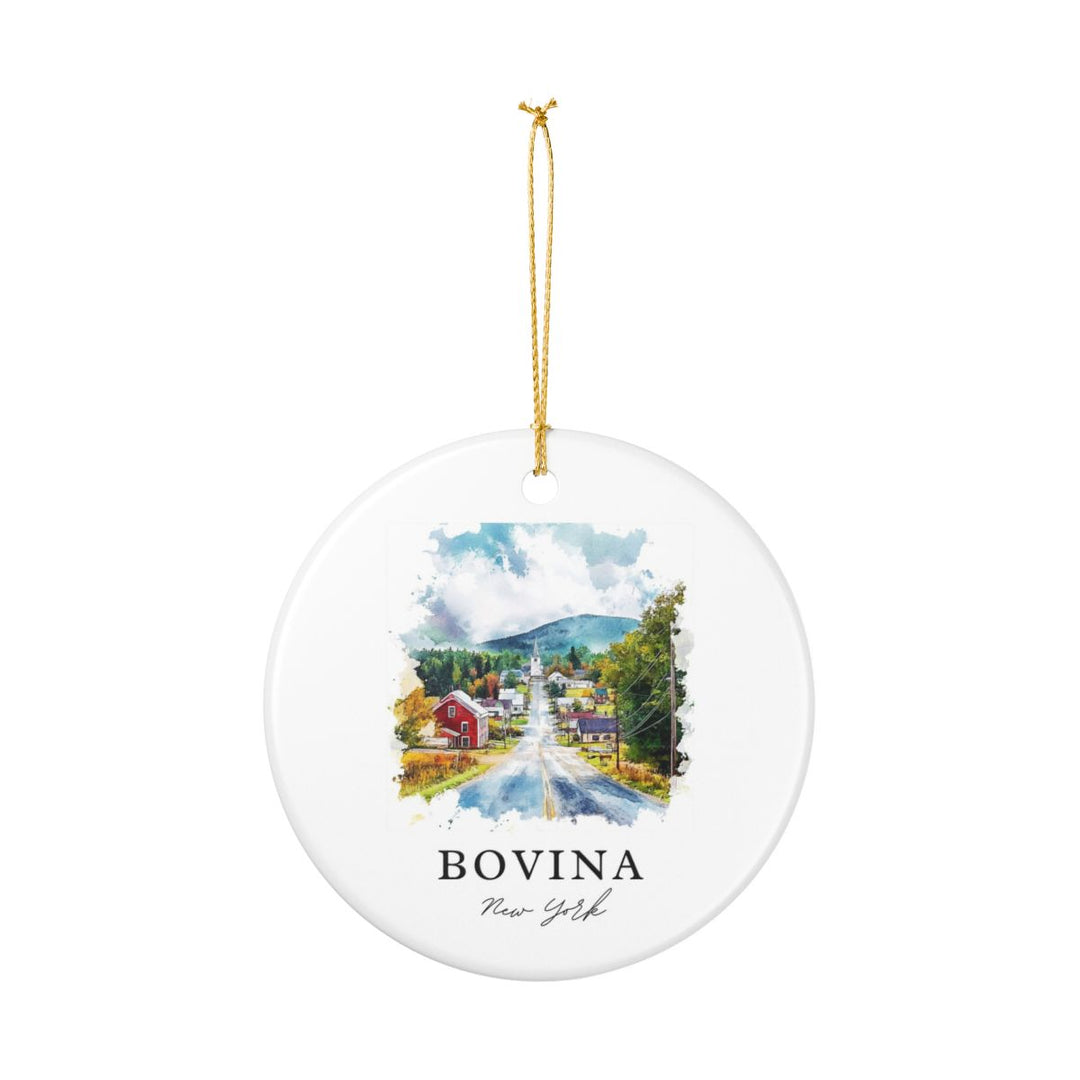 Bovina New York Ornament: Unique Bovina Souvenir, Bovina New York Xmas Decor, and Authentic Bovina Gift
