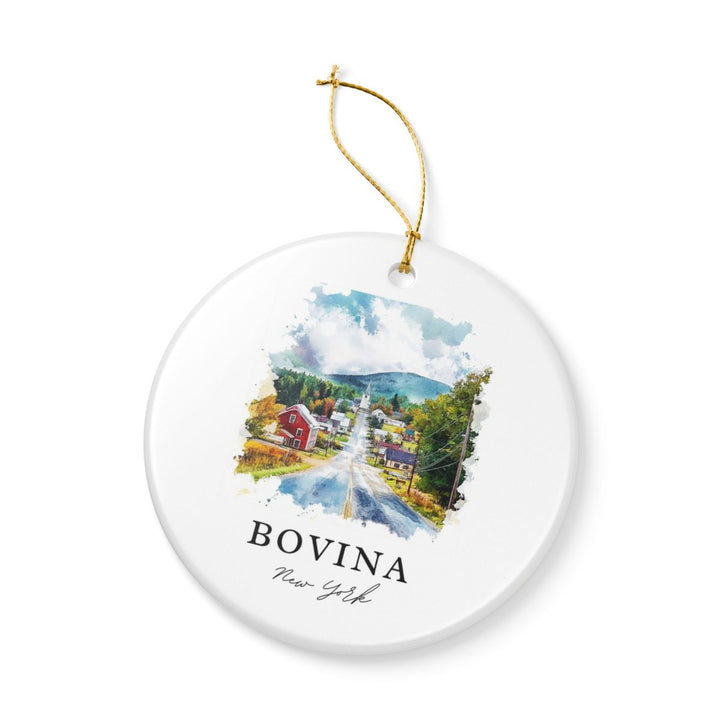 Bovina New York Ornament: Unique Bovina Souvenir, Bovina New York Xmas Decor, and Authentic Bovina Gift