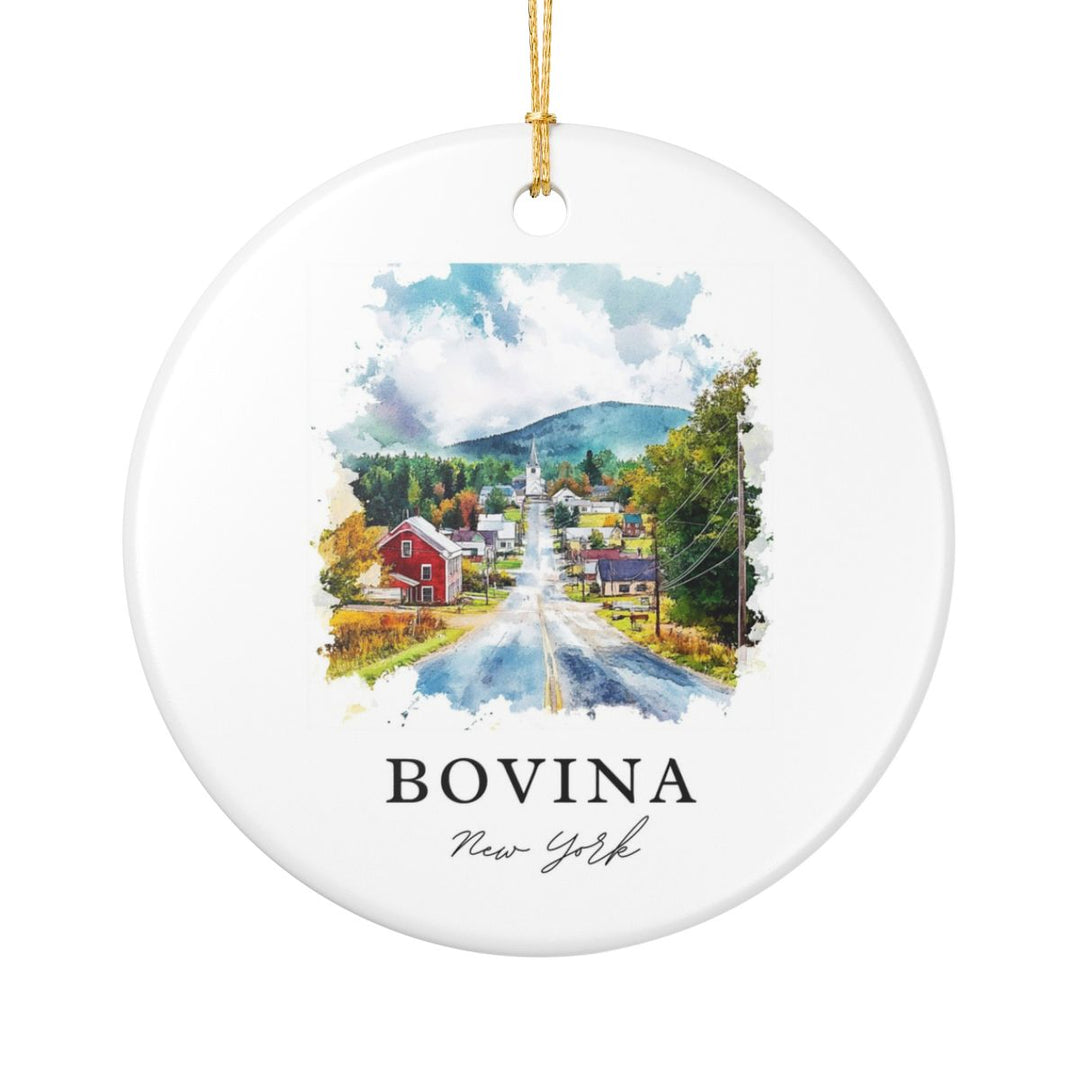 Bovina New York Ornament: Unique Bovina Souvenir, Bovina New York Xmas Decor, and Authentic Bovina Gift