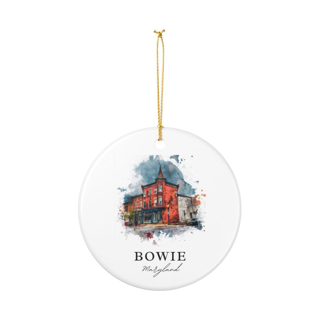 Bowie Maryland USA Ornament: Unique Bowie Souvenir, Bowie Maryland Xmas Decor, and Authentic Bowie Gift