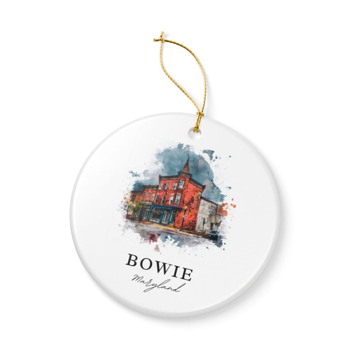 Bowie Maryland USA Ornament: Unique Bowie Souvenir, Bowie Maryland Xmas Decor, and Authentic Bowie Gift