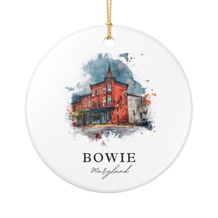 Bowie Maryland USA Ornament: Unique Bowie Souvenir, Bowie Maryland Xmas Decor, and Authentic Bowie Gift