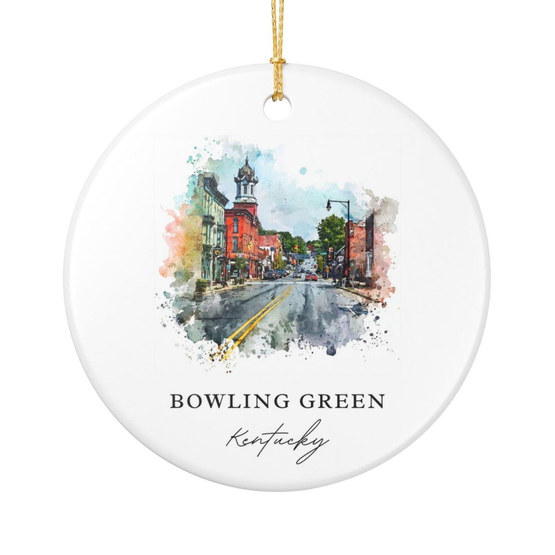 Bowling Green Ornament: Unique Bowling Green Souvenir, Bowling Green Xmas Decor, and Authentic Bowling Green Gift