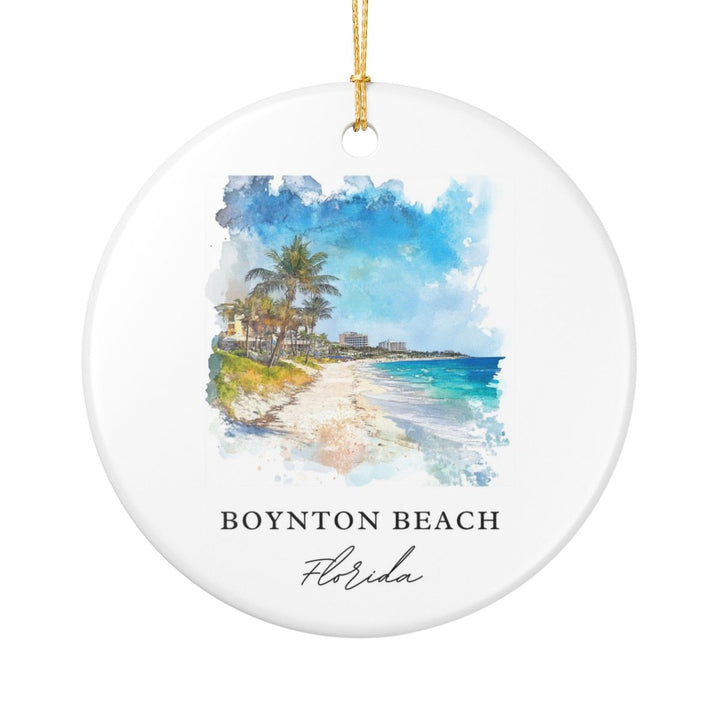 Boynton Beach Florida USA Ornament: Unique Boynton Beach Souvenir, Boynton Beach Florida Xmas Decor, and Authentic Boynton Beach Gift