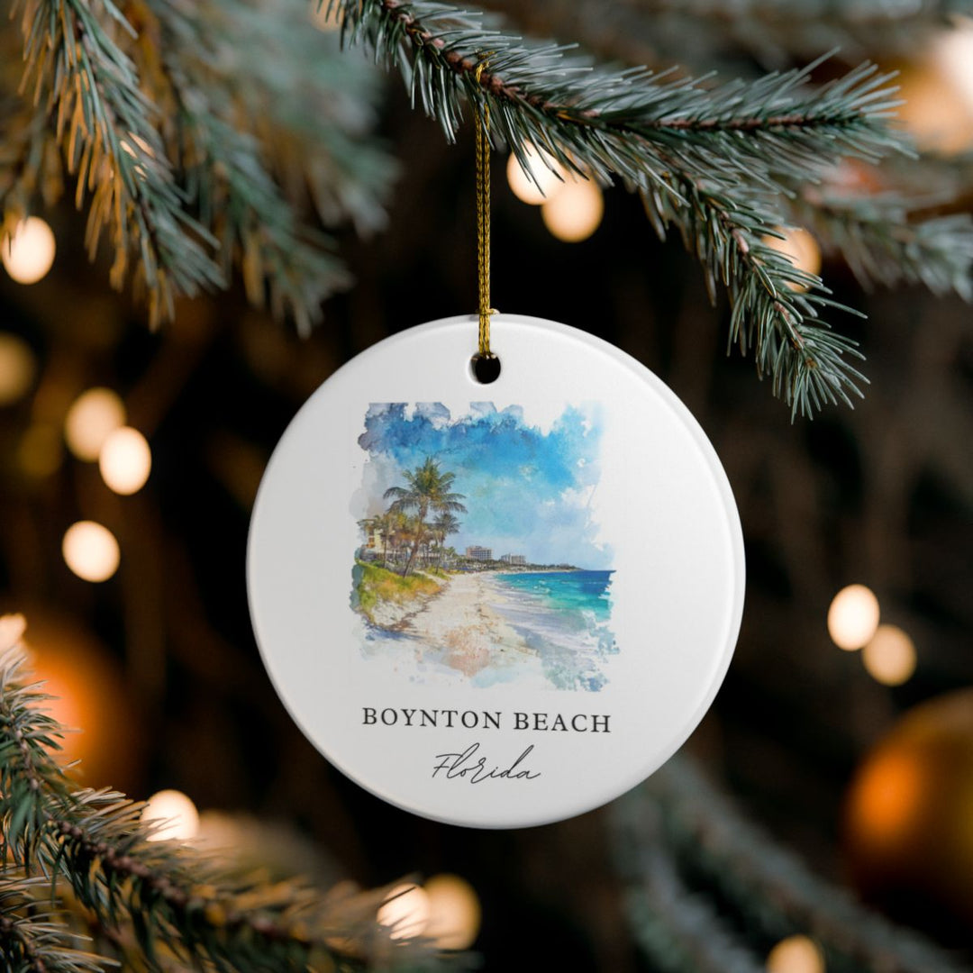 Boynton Beach Florida USA Ornament: Unique Boynton Beach Souvenir, Boynton Beach Florida Xmas Decor, and Authentic Boynton Beach Gift