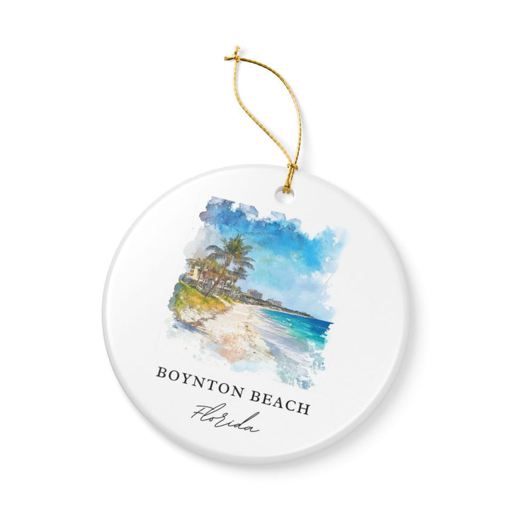 Boynton Beach Florida USA Ornament: Unique Boynton Beach Souvenir, Boynton Beach Florida Xmas Decor, and Authentic Boynton Beach Gift