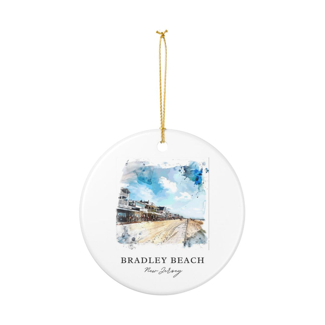 Bradley Beach New Jersey Ornament: Unique Bradley Beach Souvenir, Bradley Beach New Jersey Xmas Decor, and Authentic Bradley Beach Gift