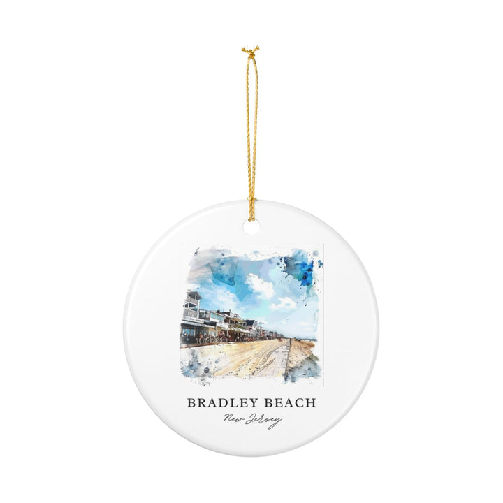Bradley Beach New Jersey Ornament: Unique Bradley Beach Souvenir, Bradley Beach New Jersey Xmas Decor, and Authentic Bradley Beach Gift
