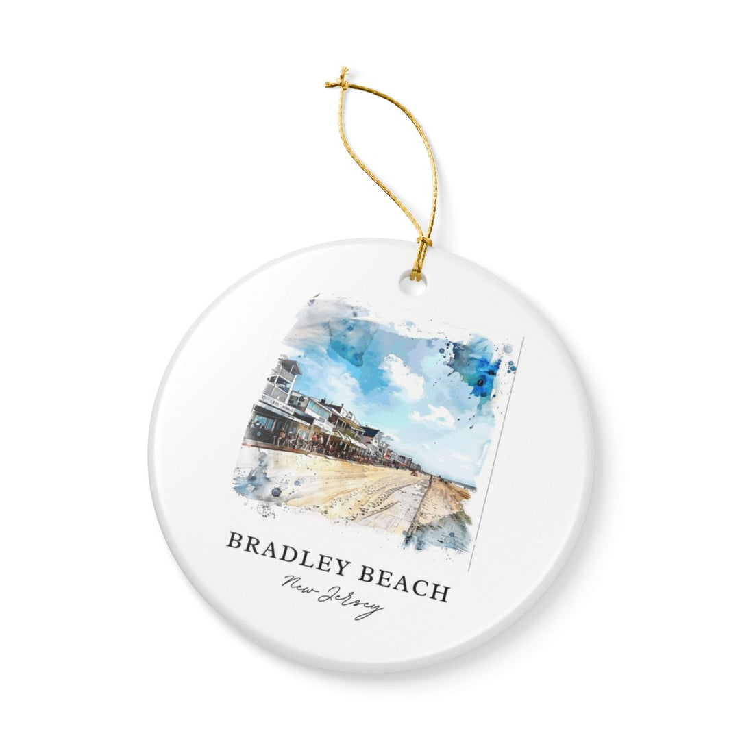 Bradley Beach New Jersey Ornament: Unique Bradley Beach Souvenir, Bradley Beach New Jersey Xmas Decor, and Authentic Bradley Beach Gift