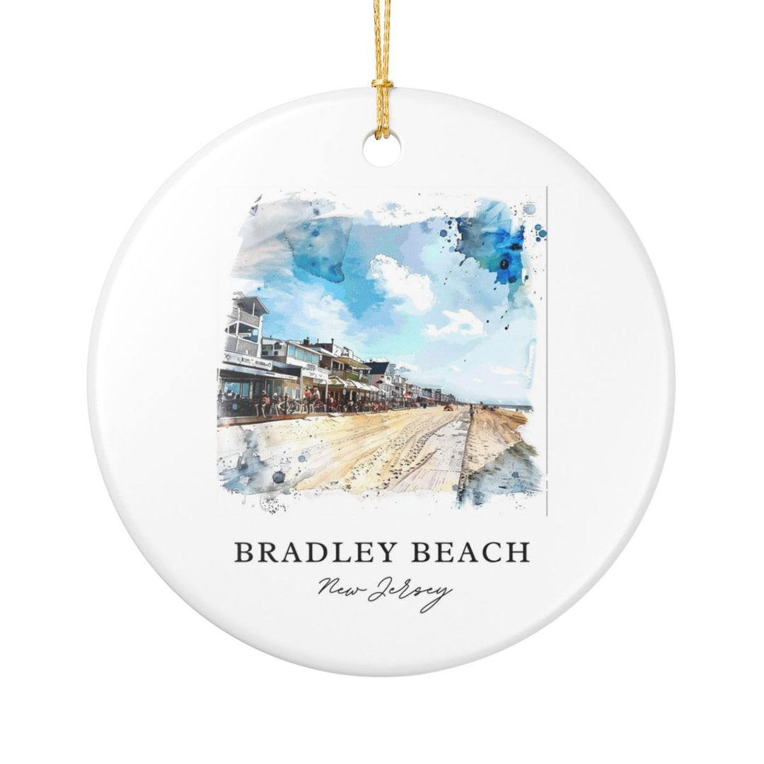 Bradley Beach New Jersey Ornament: Unique Bradley Beach Souvenir, Bradley Beach New Jersey Xmas Decor, and Authentic Bradley Beach Gift