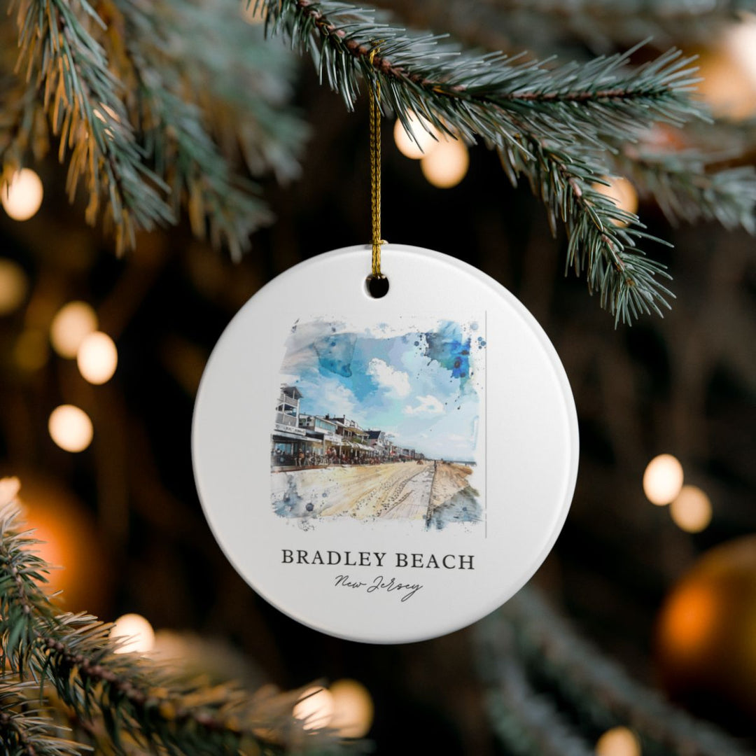 Bradley Beach New Jersey Ornament: Unique Bradley Beach Souvenir, Bradley Beach New Jersey Xmas Decor, and Authentic Bradley Beach Gift
