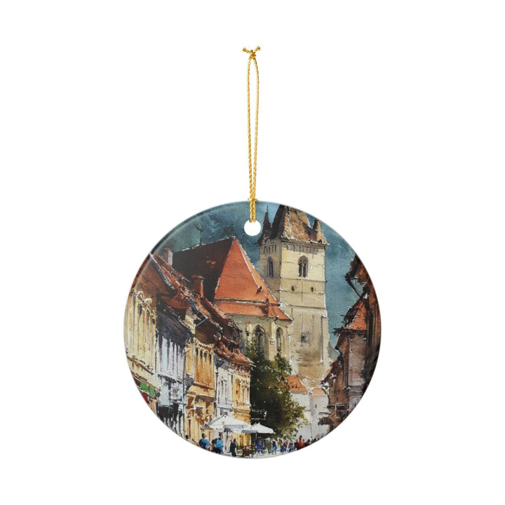 Brasov Romania Ornament: Unique Brasov Souvenir, Brasov Romania Xmas Decor, and Authentic Brasov Gift