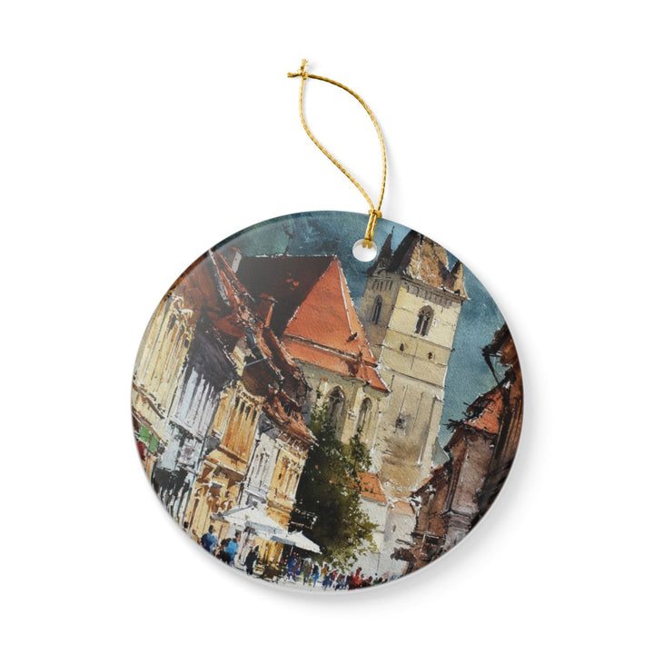 Brasov Romania Ornament: Unique Brasov Souvenir, Brasov Romania Xmas Decor, and Authentic Brasov Gift
