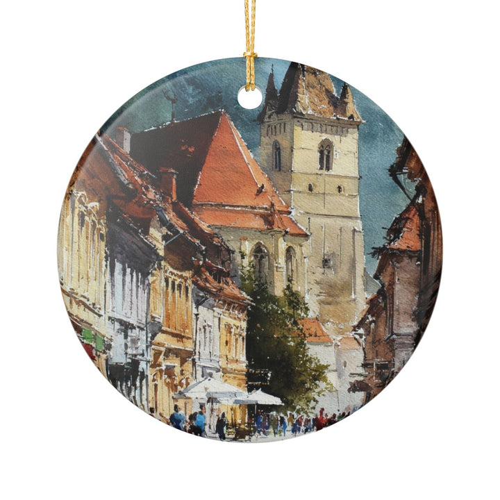 Brasov Romania Ornament: Unique Brasov Souvenir, Brasov Romania Xmas Decor, and Authentic Brasov Gift