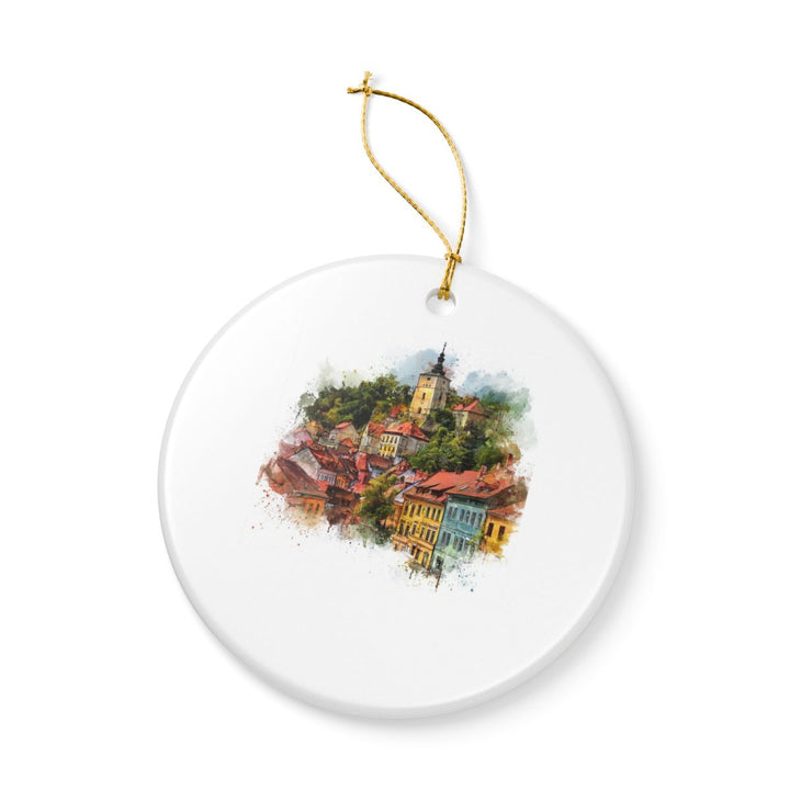 Brasov Romania Ornament: Unique Brasov Souvenir, Brasov Romania Xmas Decor, and Authentic Brasov Gift