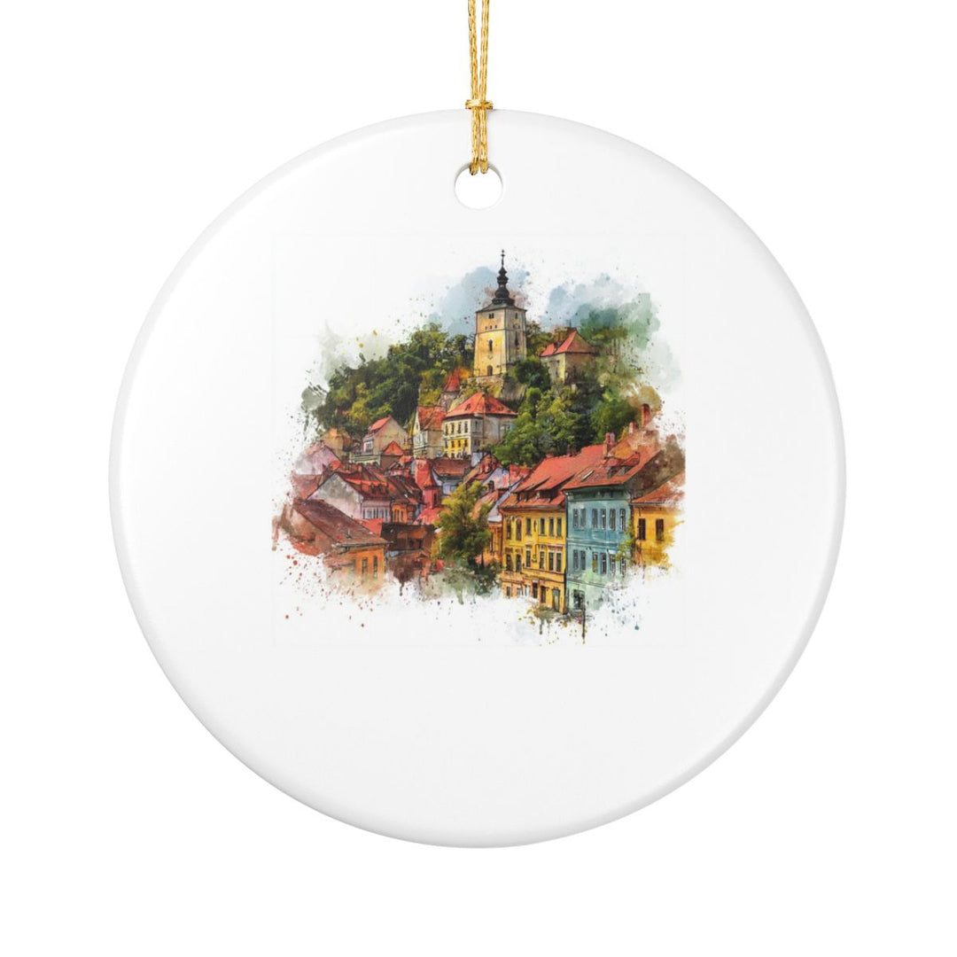 Brasov Romania Ornament: Unique Brasov Souvenir, Brasov Romania Xmas Decor, and Authentic Brasov Gift