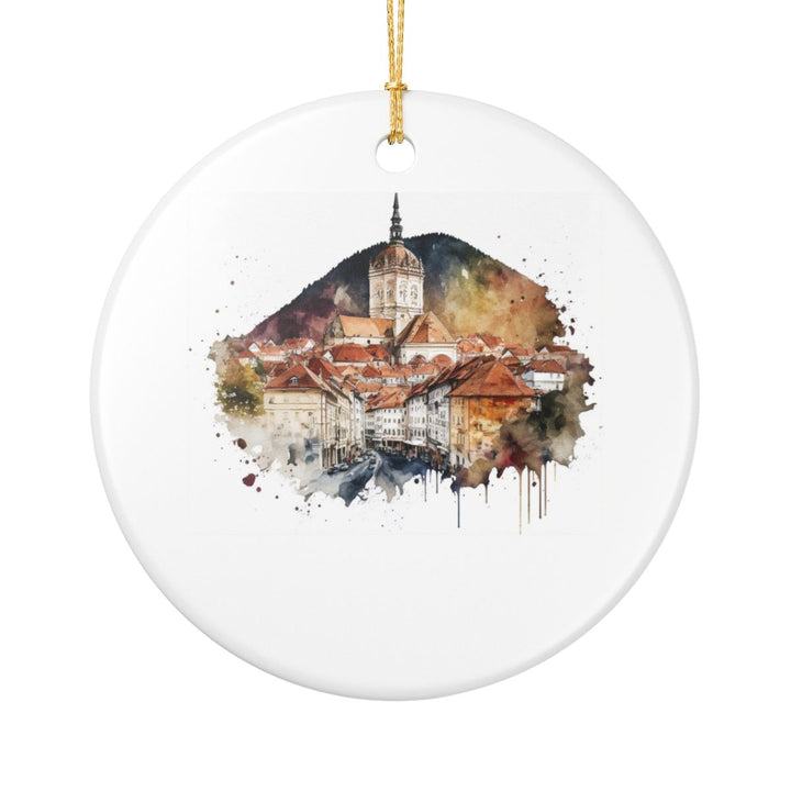 Brasov Romania Ornament: Unique Brasov Souvenir, Brasov Romania Xmas Decor, and Authentic Brasov Gift