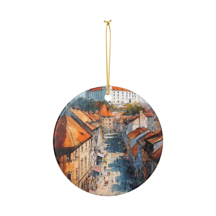 Bratislava Slovakia Ornament: Unique Bratislava Souvenir, Bratislava Slovakia Xmas Decor, and Authentic Bratislava Gift