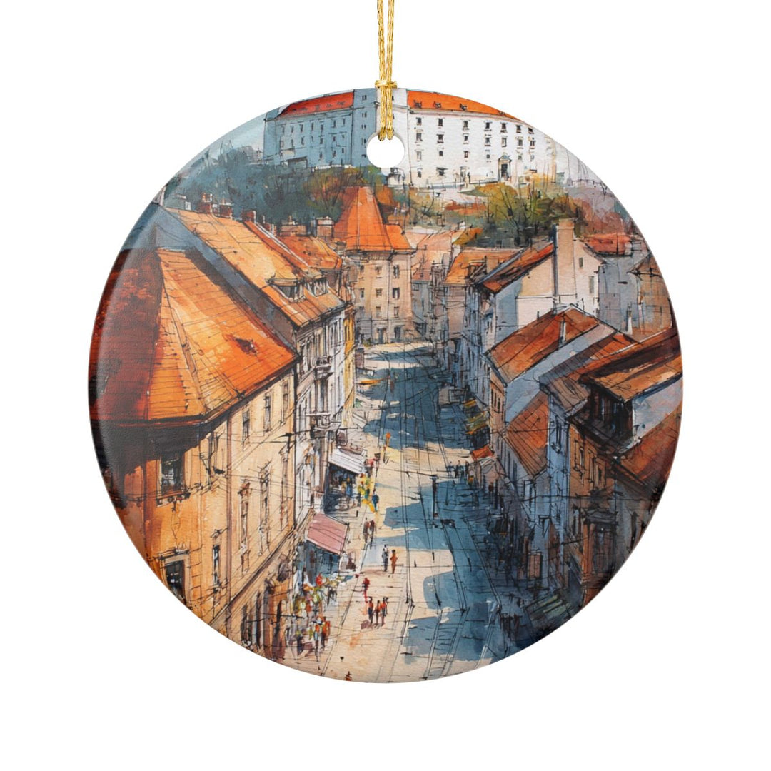 Bratislava Slovakia Ornament: Unique Bratislava Souvenir, Bratislava Slovakia Xmas Decor, and Authentic Bratislava Gift