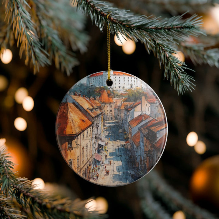 Bratislava Slovakia Ornament: Unique Bratislava Souvenir, Bratislava Slovakia Xmas Decor, and Authentic Bratislava Gift