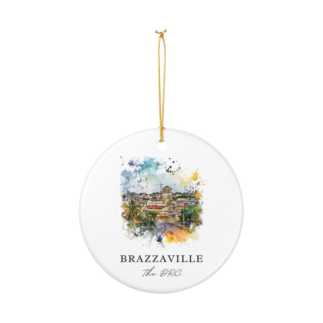 Brazzaville Drc Ornament: Unique Brazzaville Drc Souvenir, Brazzaville Drc Xmas Decor, and Authentic Brazzaville Drc Gift