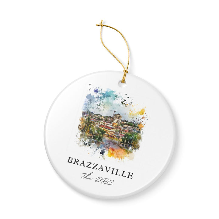 Brazzaville Drc Ornament: Unique Brazzaville Drc Souvenir, Brazzaville Drc Xmas Decor, and Authentic Brazzaville Drc Gift
