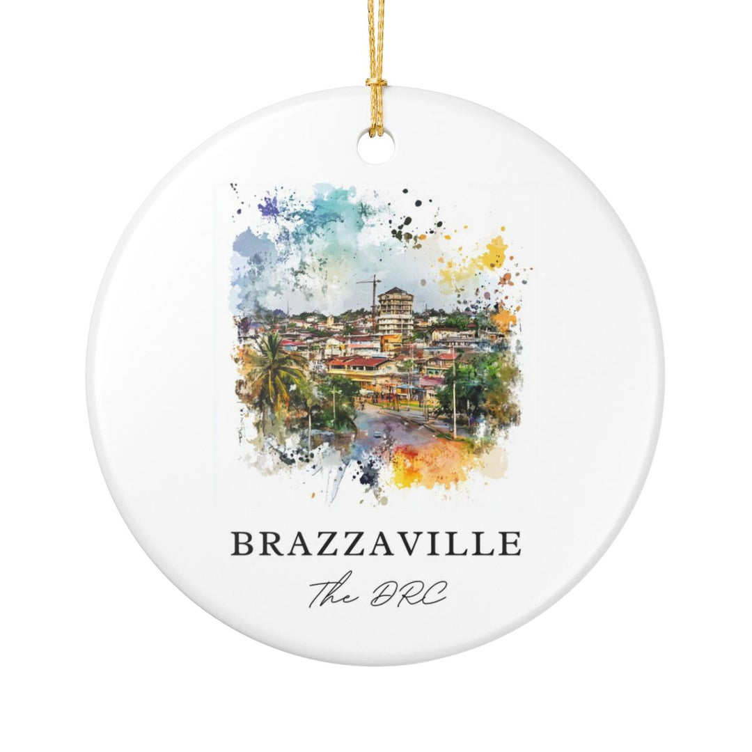 Brazzaville Drc Ornament: Unique Brazzaville Drc Souvenir, Brazzaville Drc Xmas Decor, and Authentic Brazzaville Drc Gift