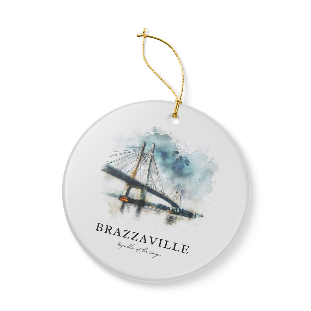 Brazzaville Republic of the Congo Ornament: Unique Brazzaville Republic of the Congo Souvenir, Brazzaville Republic of the Congo Xmas Decor, and Authentic Brazzaville Republic of the Congo Gift