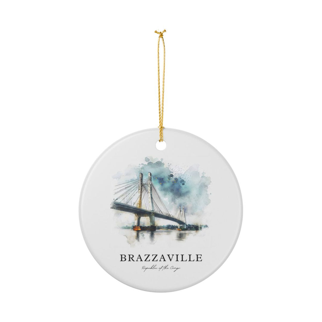Brazzaville Republic of the Congo Ornament: Unique Brazzaville Republic of the Congo Souvenir, Brazzaville Republic of the Congo Xmas Decor, and Authentic Brazzaville Republic of the Congo Gift