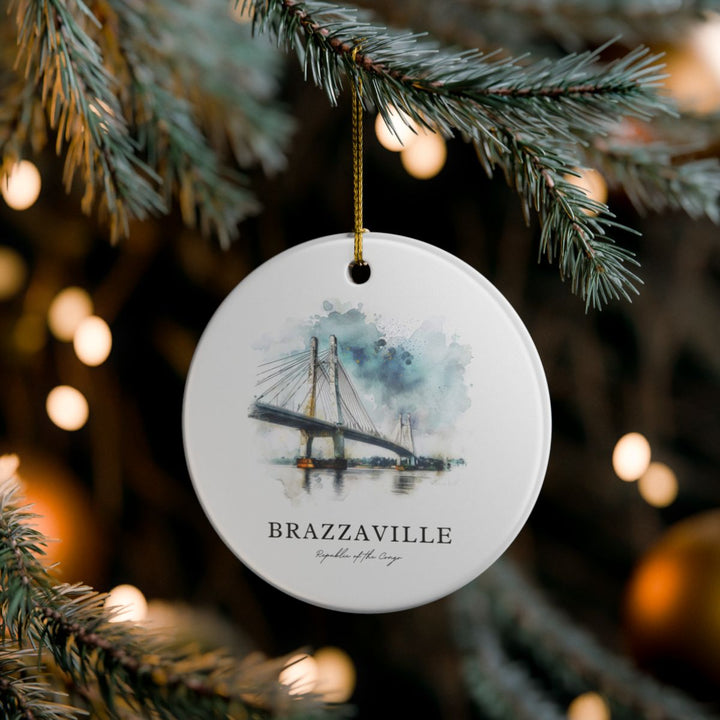 Brazzaville Republic of the Congo Ornament: Unique Brazzaville Republic of the Congo Souvenir, Brazzaville Republic of the Congo Xmas Decor, and Authentic Brazzaville Republic of the Congo Gift