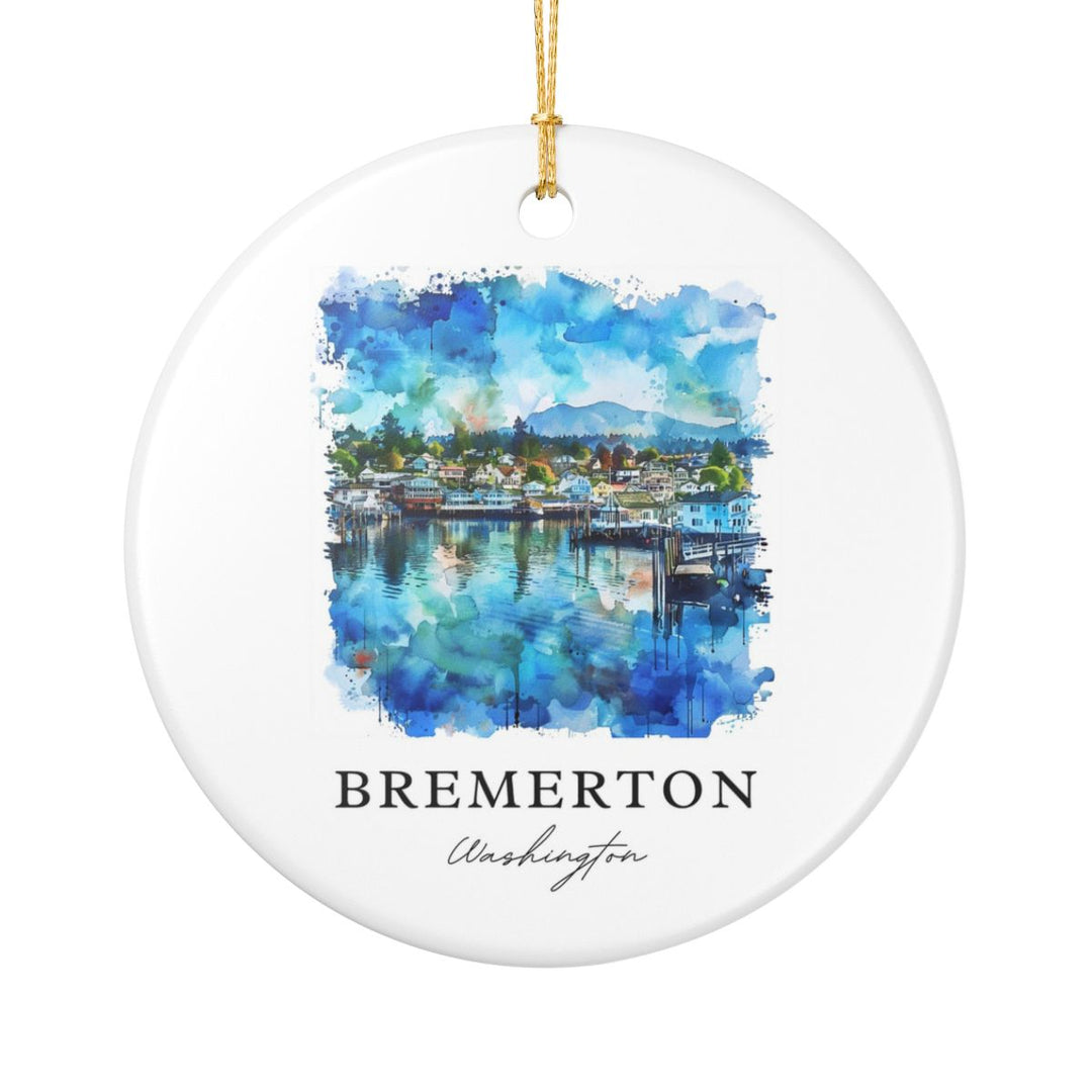 Bremerton Washington Ornament: Unique Bremerton Souvenir, Bremerton Washington Xmas Decor, and Authentic Bremerton Gift