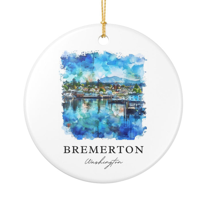 Bremerton Washington Ornament: Unique Bremerton Souvenir, Bremerton Washington Xmas Decor, and Authentic Bremerton Gift