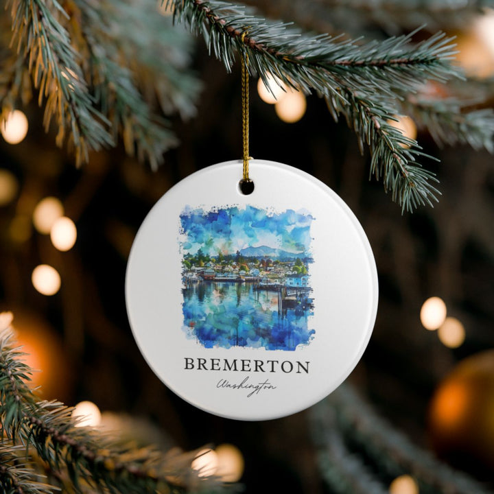 Bremerton Washington Ornament: Unique Bremerton Souvenir, Bremerton Washington Xmas Decor, and Authentic Bremerton Gift