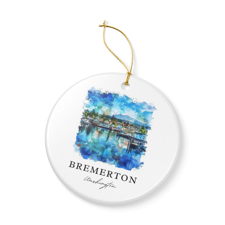Bremerton Washington Ornament: Unique Bremerton Souvenir, Bremerton Washington Xmas Decor, and Authentic Bremerton Gift