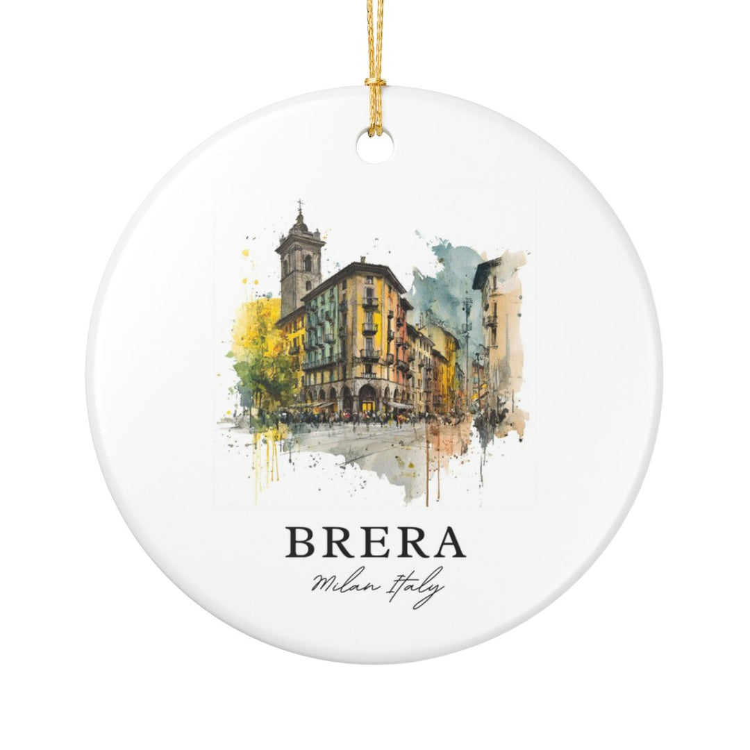 Brera Milan Italy Ornament: Unique Brera Milan Souvenir, Brera Milan Italy Xmas Decor, and Authentic Brera Milan Gift