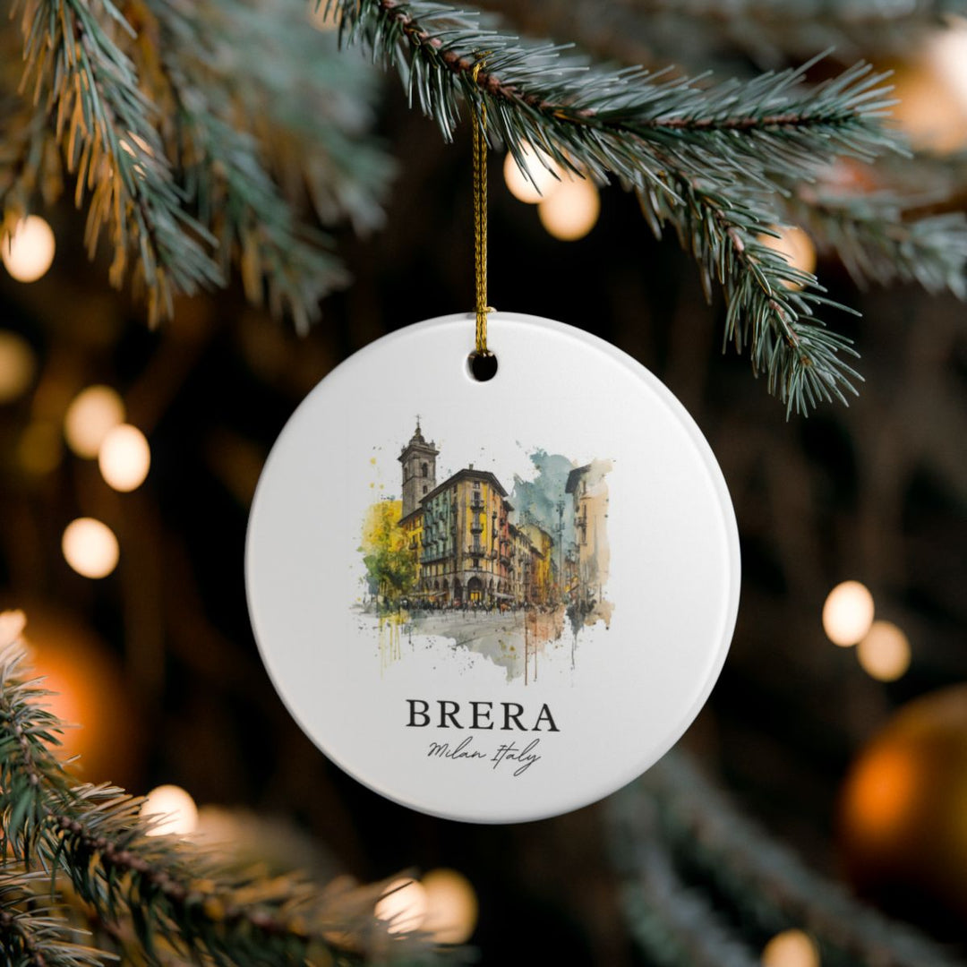 Brera Milan Italy Ornament: Unique Brera Milan Souvenir, Brera Milan Italy Xmas Decor, and Authentic Brera Milan Gift