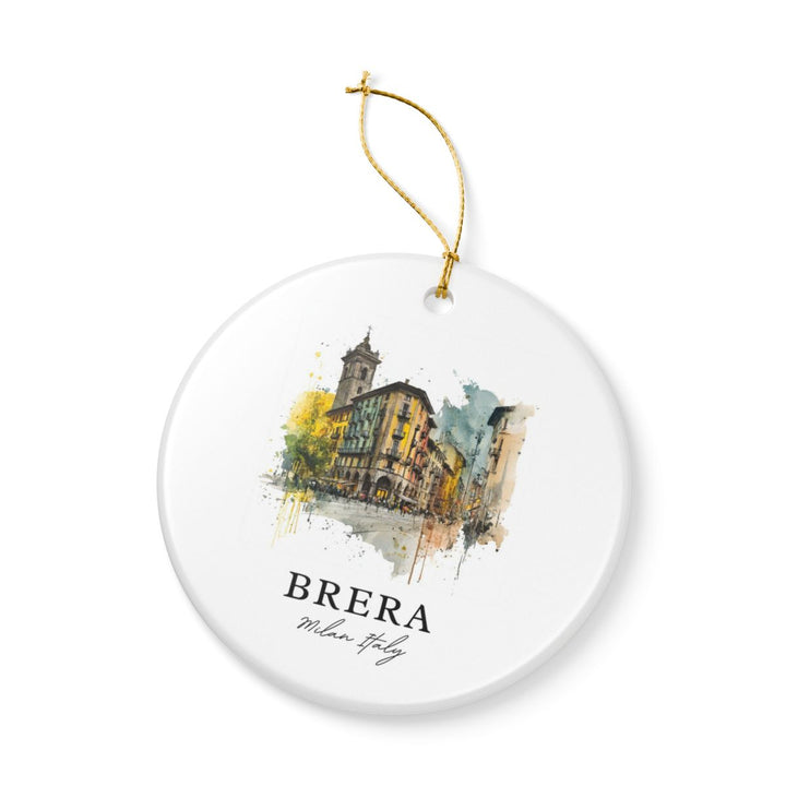 Brera Milan Italy Ornament: Unique Brera Milan Souvenir, Brera Milan Italy Xmas Decor, and Authentic Brera Milan Gift
