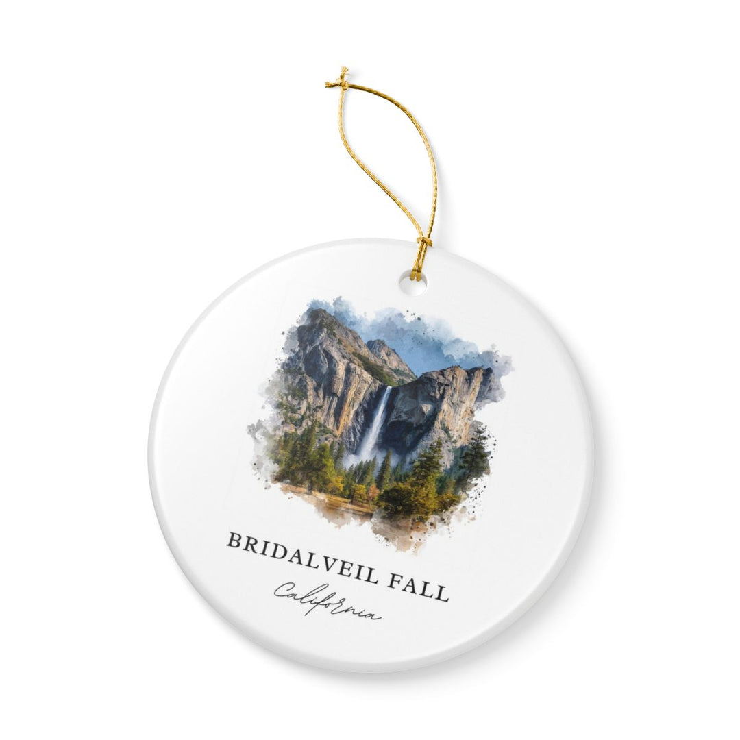 Bridalveil Fall California USA Ornament: Unique Bridalveil Fall Souvenir, Bridalveil Fall California Xmas Decor, and Authentic Bridalveil Fall Gift