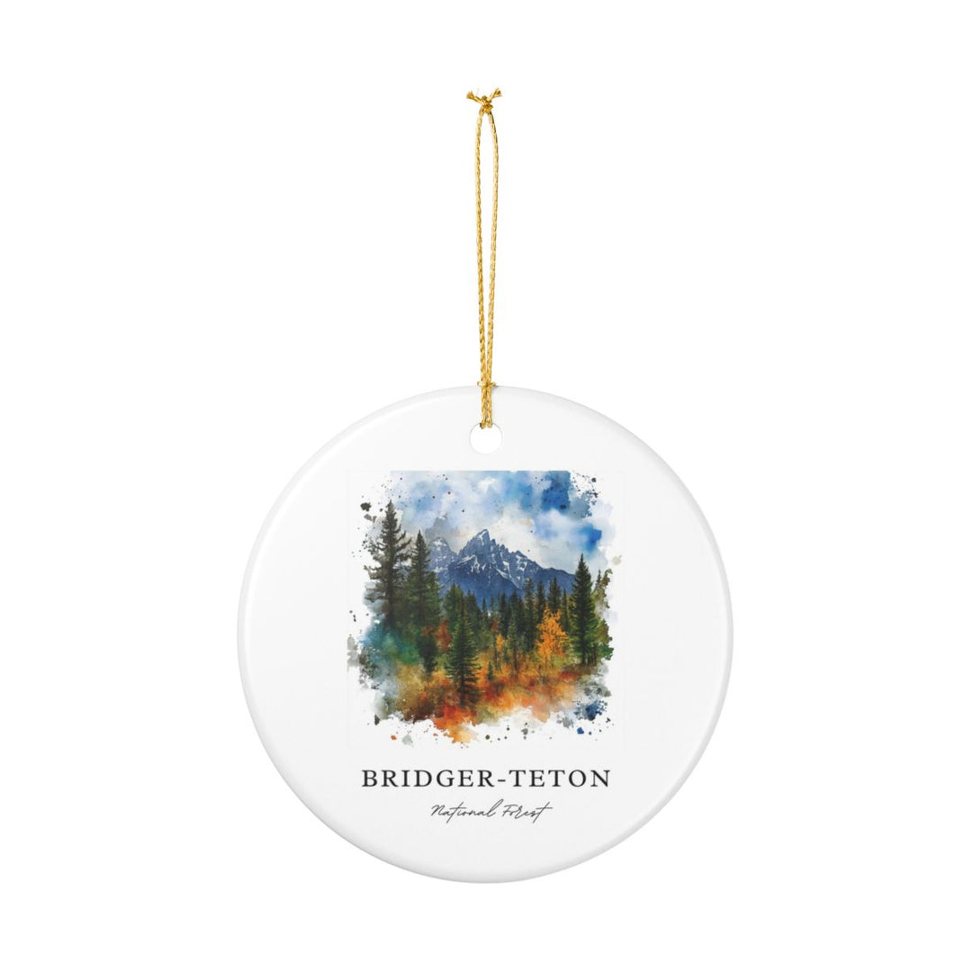 Bridger Teton National Forest Wyoming Ornament: Unique Bridger Teton National Forest Souvenir, Bridger Teton National Forest Wyoming Xmas Decor, and Authentic Bridger Teton National Forest Gift