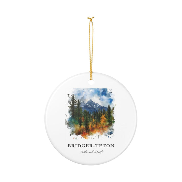 Bridger Teton National Forest Wyoming Ornament: Unique Bridger Teton National Forest Souvenir, Bridger Teton National Forest Wyoming Xmas Decor, and Authentic Bridger Teton National Forest Gift