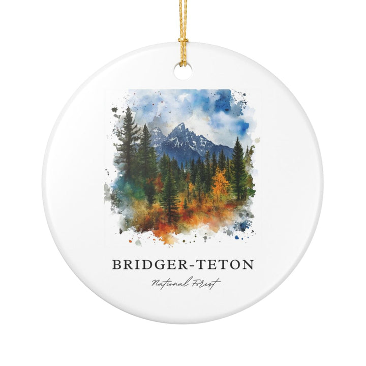 Bridger Teton National Forest Wyoming Ornament: Unique Bridger Teton National Forest Souvenir, Bridger Teton National Forest Wyoming Xmas Decor, and Authentic Bridger Teton National Forest Gift