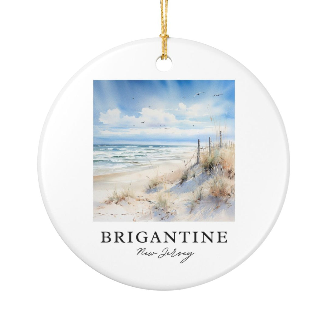 Brigantine Beach New Jersey Ornament: Unique Brigantine Beach Souvenir, Brigantine Beach New Jersey Xmas Decor, and Authentic Brigantine Beach Gift