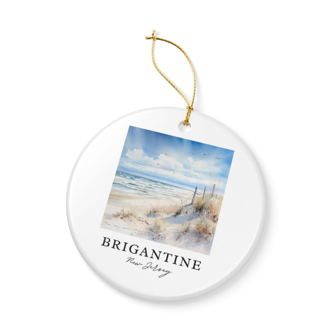 Brigantine Beach New Jersey Ornament: Unique Brigantine Beach Souvenir, Brigantine Beach New Jersey Xmas Decor, and Authentic Brigantine Beach Gift