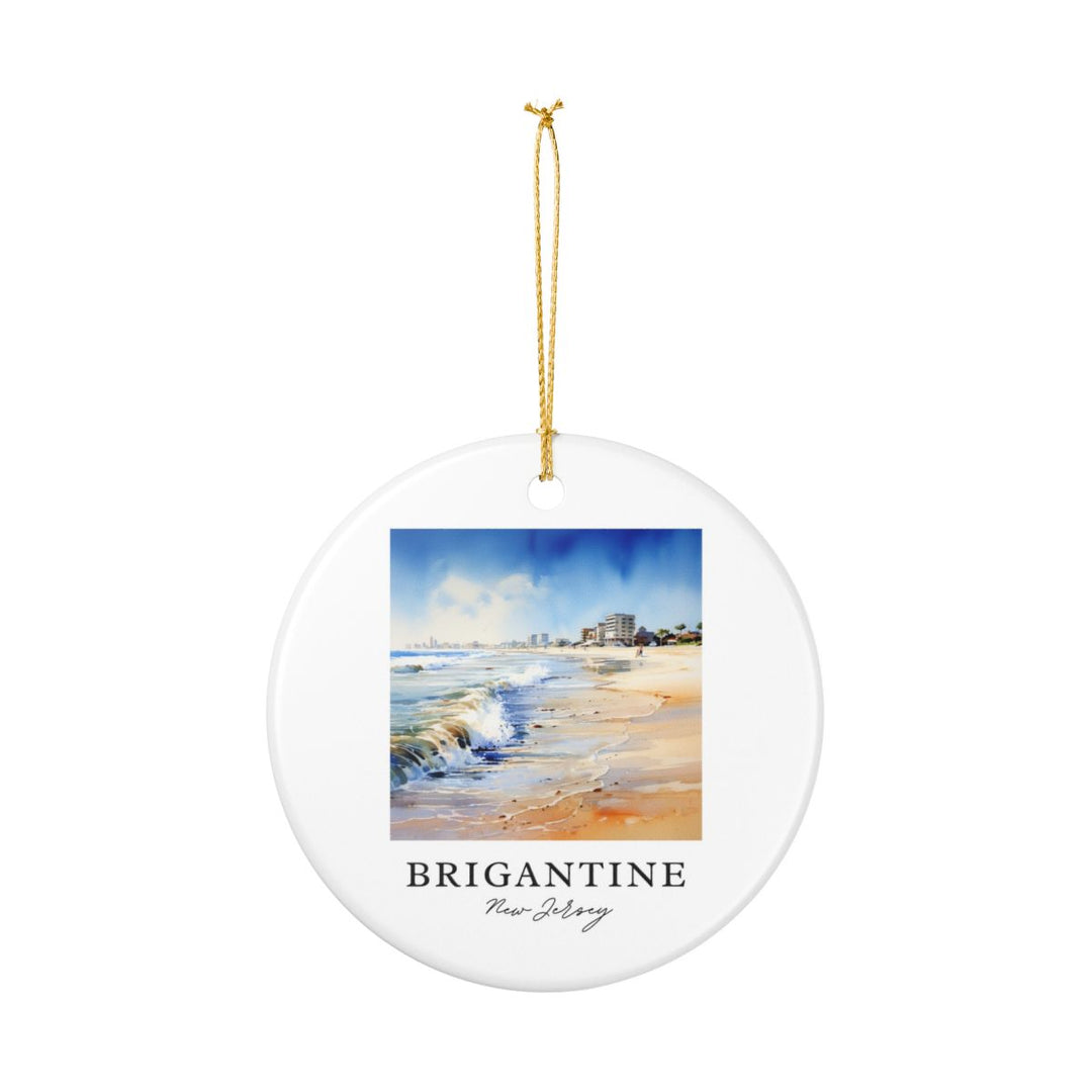 Brigantine New Jersey Ornament: Unique Brigantine Souvenir, Brigantine New Jersey Xmas Decor, and Authentic Brigantine Gift