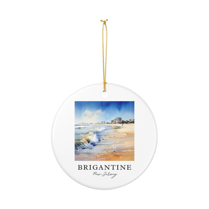 Brigantine New Jersey Ornament: Unique Brigantine Souvenir, Brigantine New Jersey Xmas Decor, and Authentic Brigantine Gift