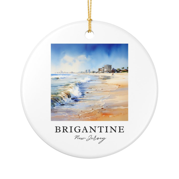 Brigantine New Jersey Ornament: Unique Brigantine Souvenir, Brigantine New Jersey Xmas Decor, and Authentic Brigantine Gift