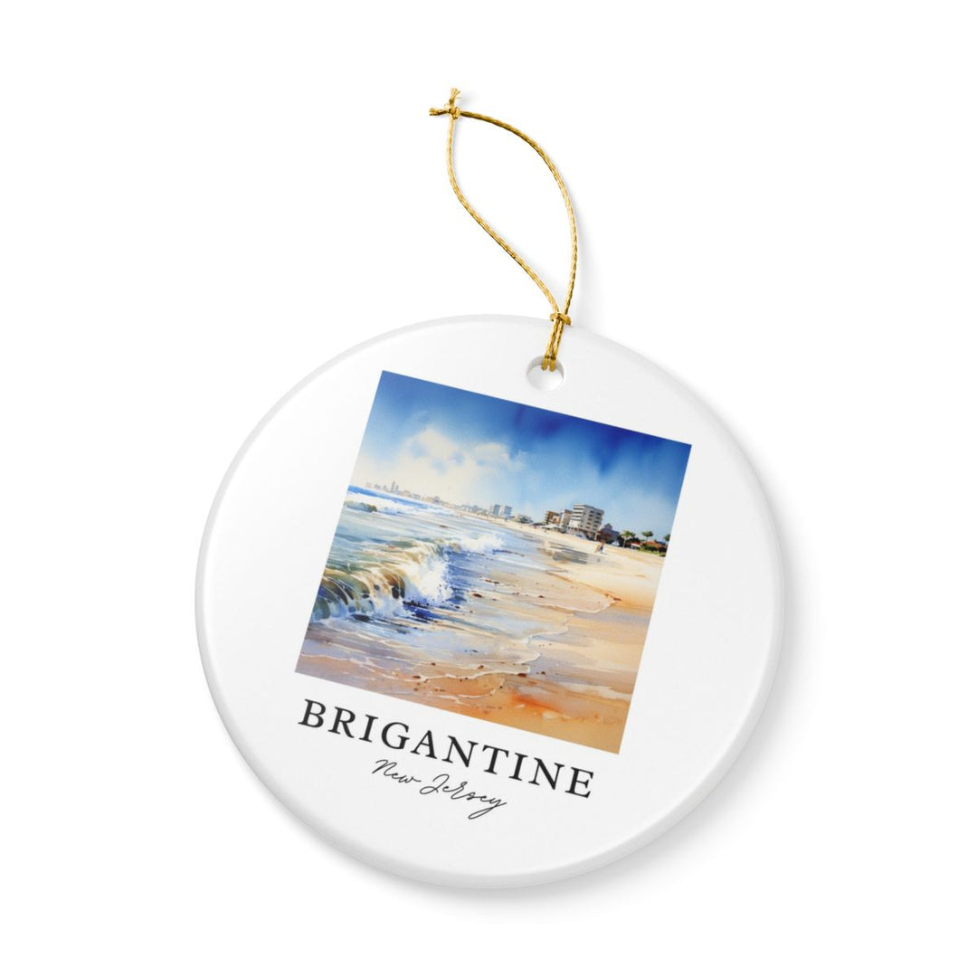 Brigantine New Jersey Ornament: Unique Brigantine Souvenir, Brigantine New Jersey Xmas Decor, and Authentic Brigantine Gift